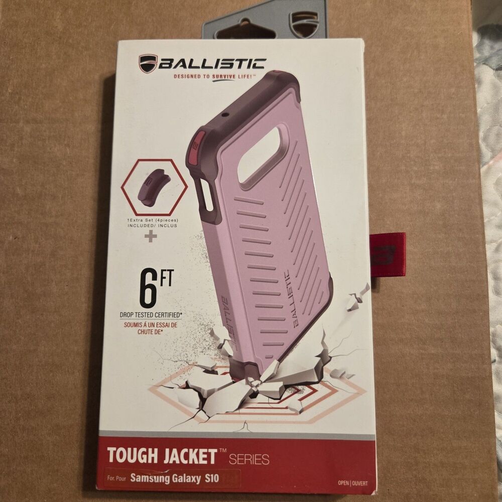 Ballistic Samsung Galaxy S 10 Phone Tough Jacket 6ft Drop Test  Light Purple